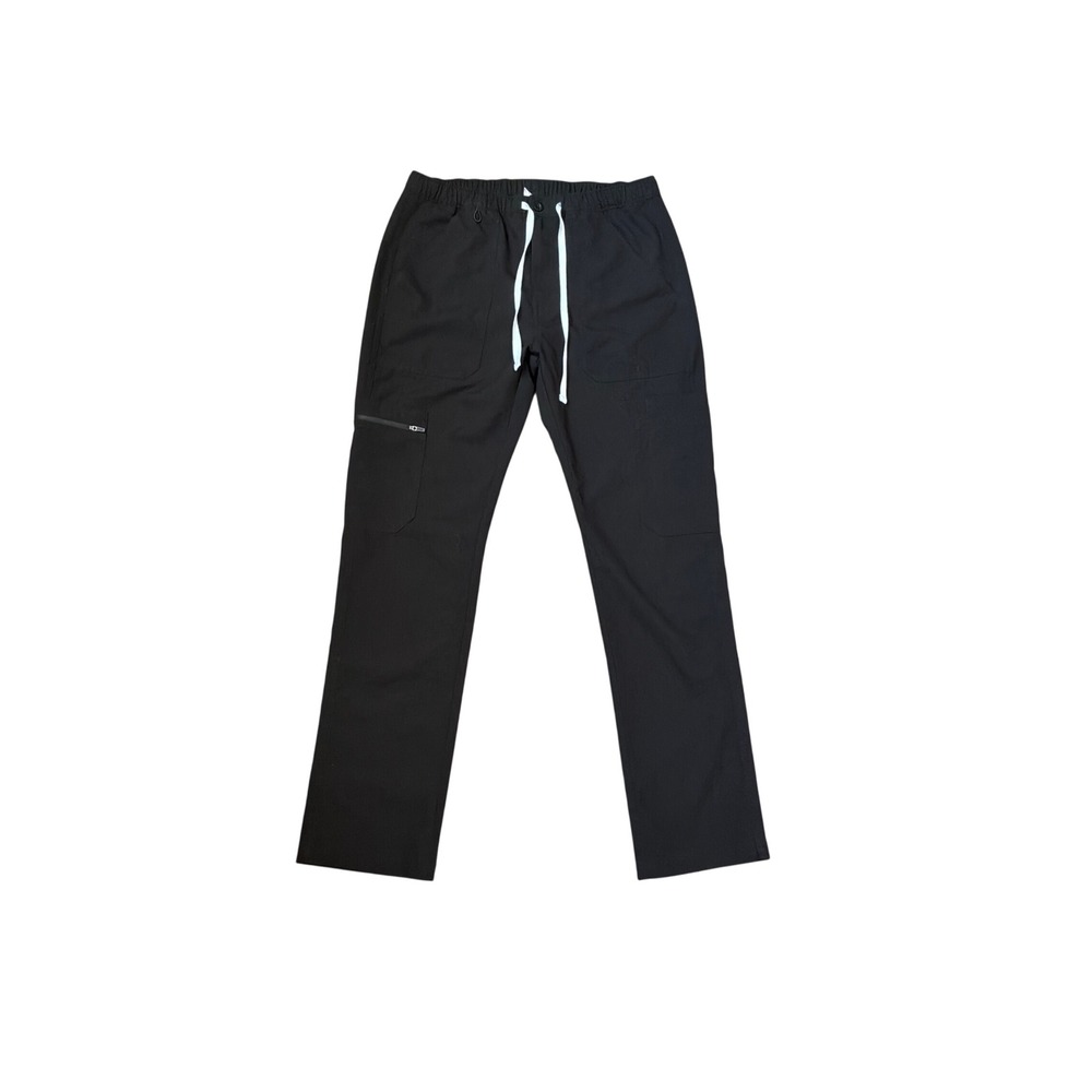 FIGS Technical Collection Mens Black Scrub Pants Small TM3001 Straight Leg Cargo